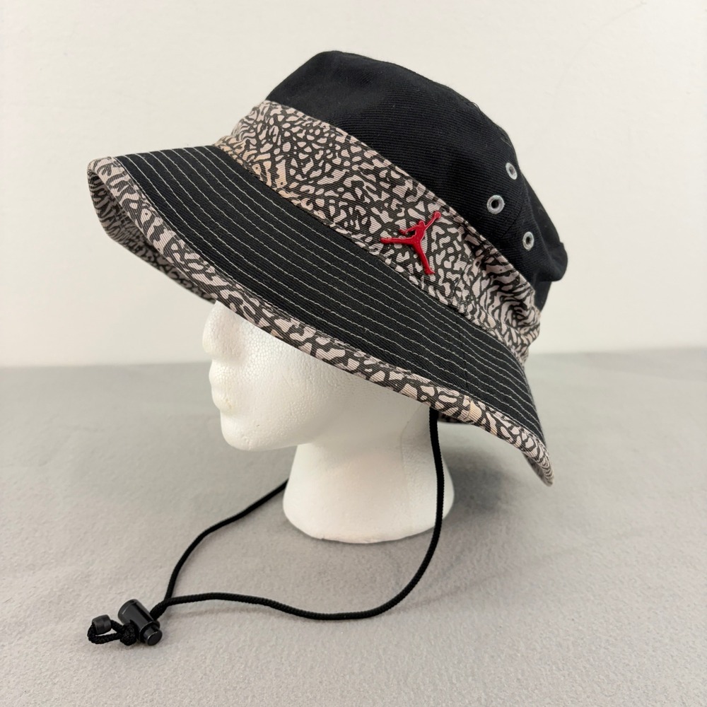 Jordan Jumpman Elephant Print Pinstripe Boonie Bucket Hat L XL Authentic 2016